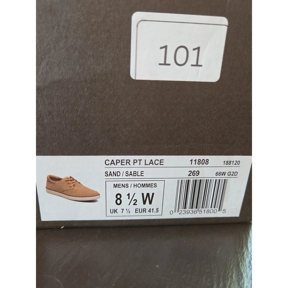 Florsheim Men's Caper PT Lace Suede Plain Toe Oxfords Sand US Sz 8.5W NEW! $100